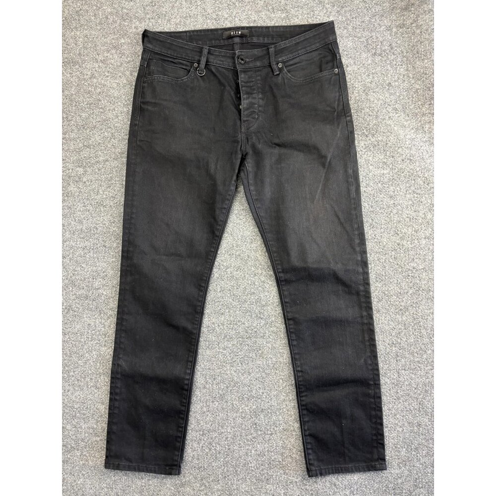 Neuw Denim Jeans Mens 33x34‎ Black Lou Slim Forever Black Button Fly Stretch